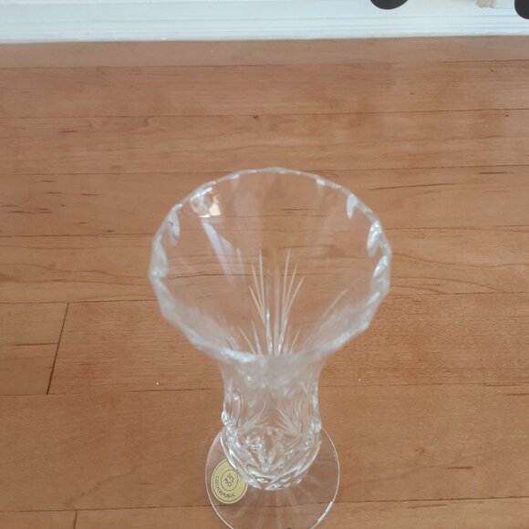 Vtg. Bohemia Czech Republic Lead Crystal Hand Cut Bud Vase - Picture 3 of 7